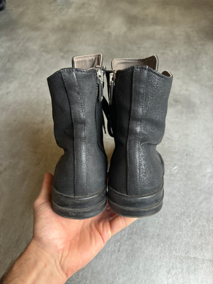 Rick Owens Ramones Black Waxed High Shoes (39) - 7