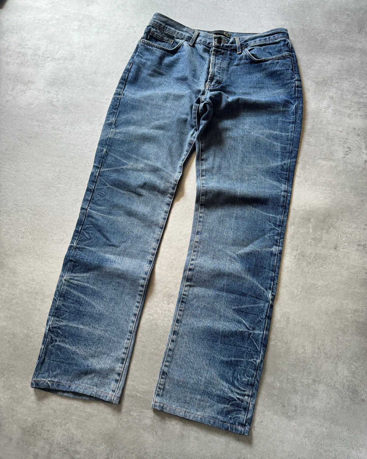 SS2006 Cavalli Blue Faded Edgy Denim Jeans  (M) - 9