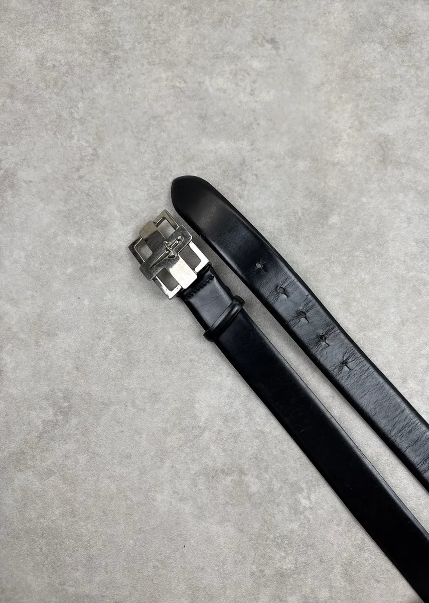 Cesare Paciotti Black Leather Dagger Buckle Belt DzgaWZBF 2
