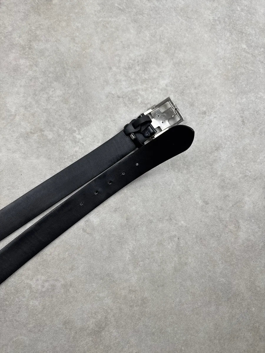 Cesare Paciotti Black Leather Dagger Buckle Belt DzgaWZBF 4