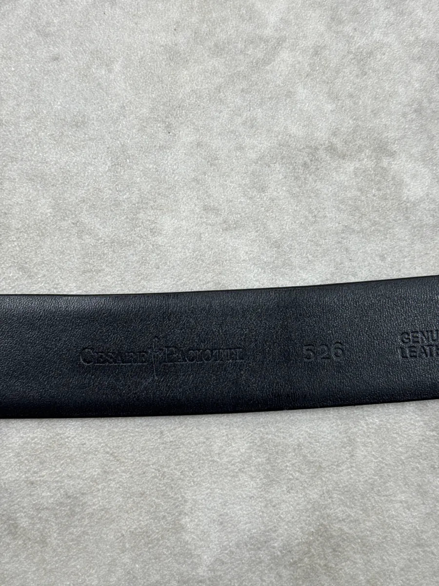 Cesare Paciotti Black Leather Dagger Buckle Belt DzgaWZBF 6