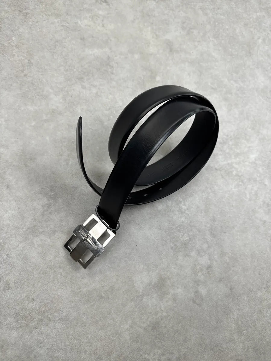 Cesare Paciotti Black Leather Dagger Buckle Belt DzgaWZBF 1