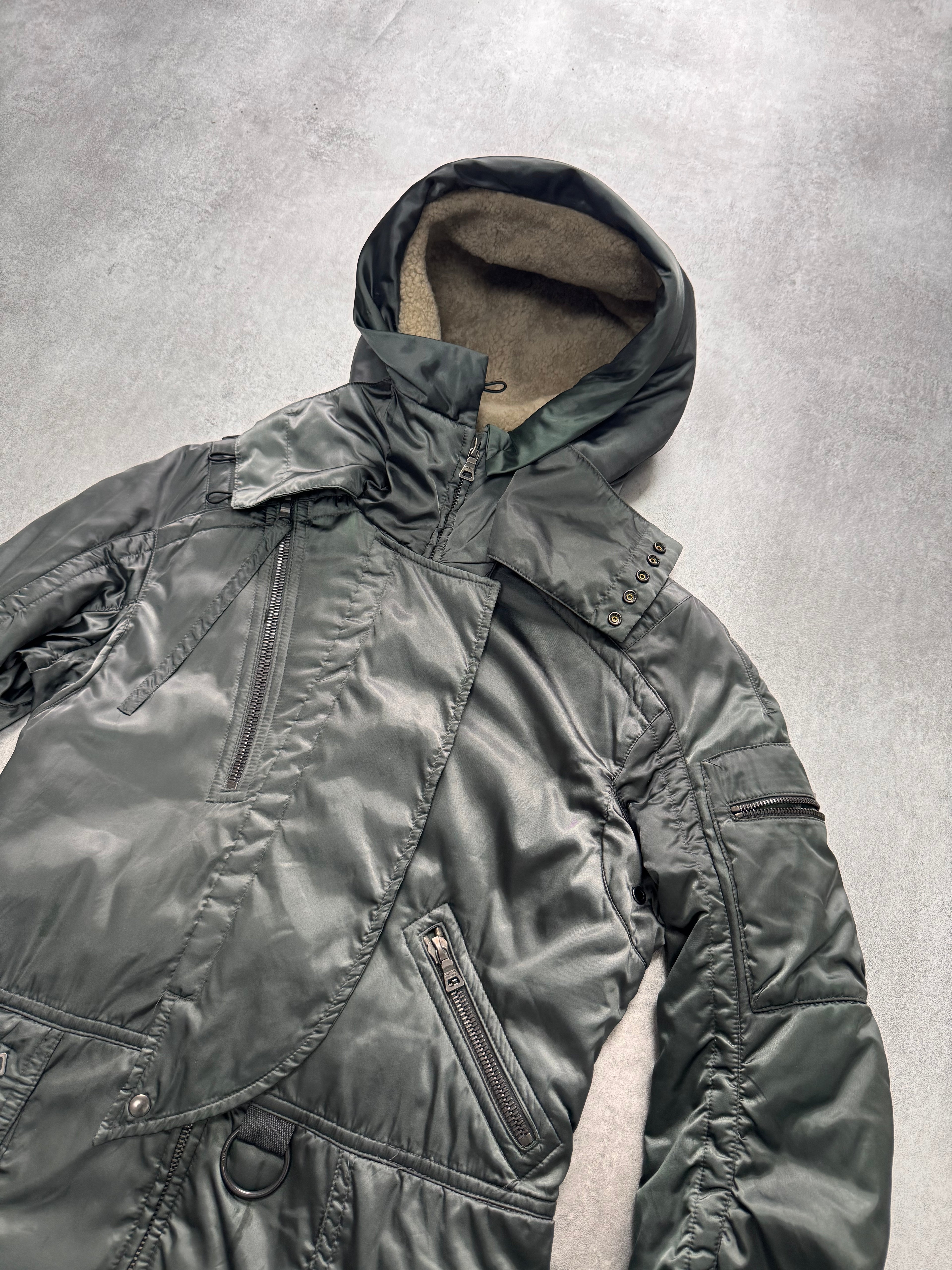 2000s Prada Ultimate Utility Ski Silver Jacket