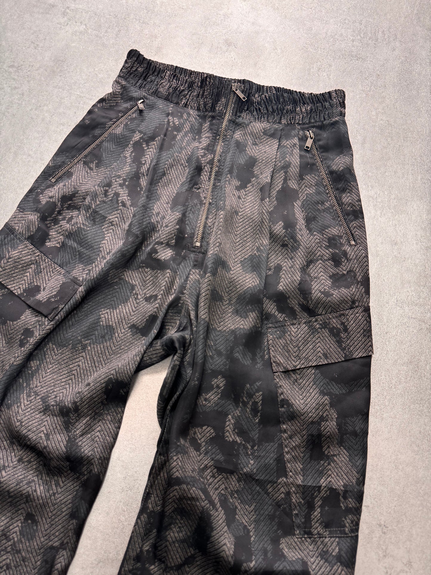 2000s Diesel Dark Grey Camo Pants (XS)