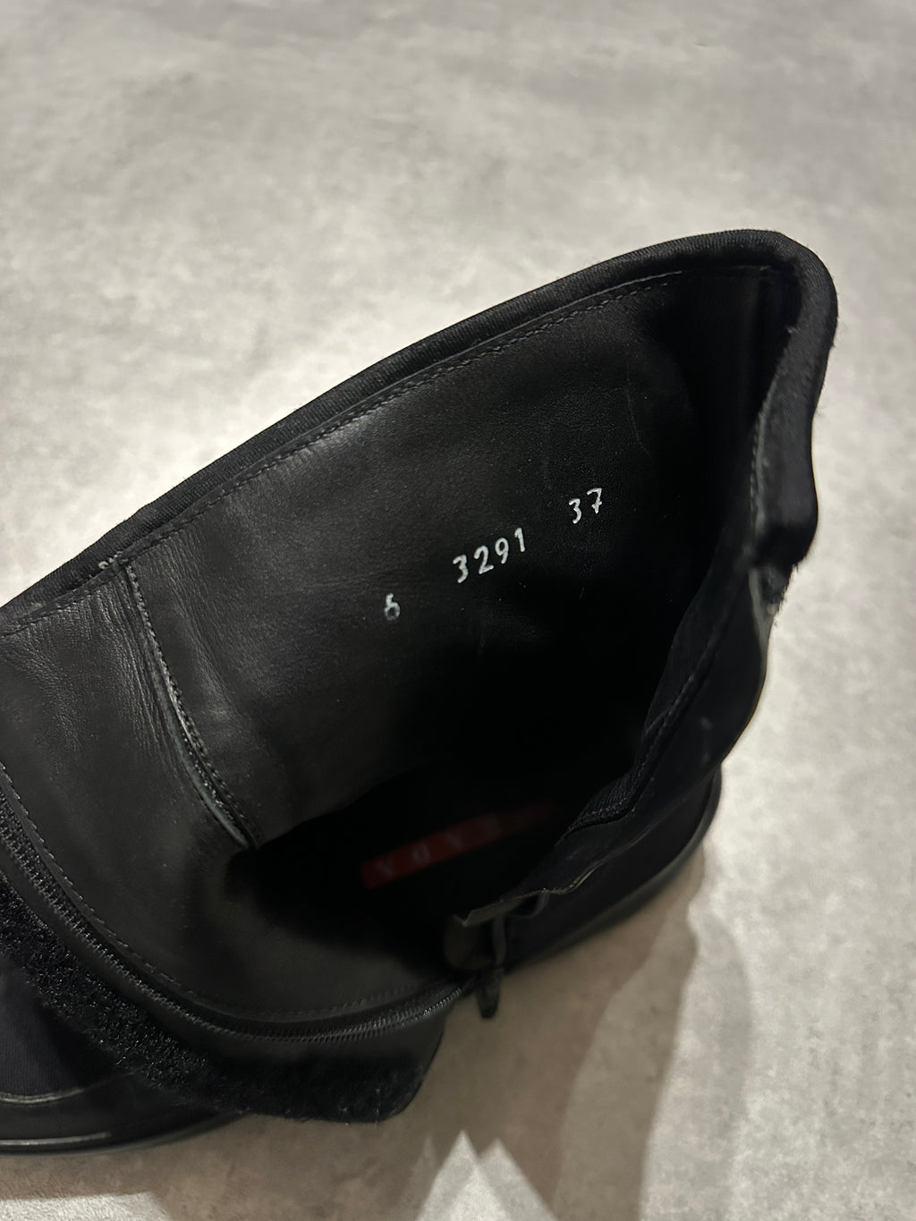 2000s Prada Luna Rossa Sport Black Boots