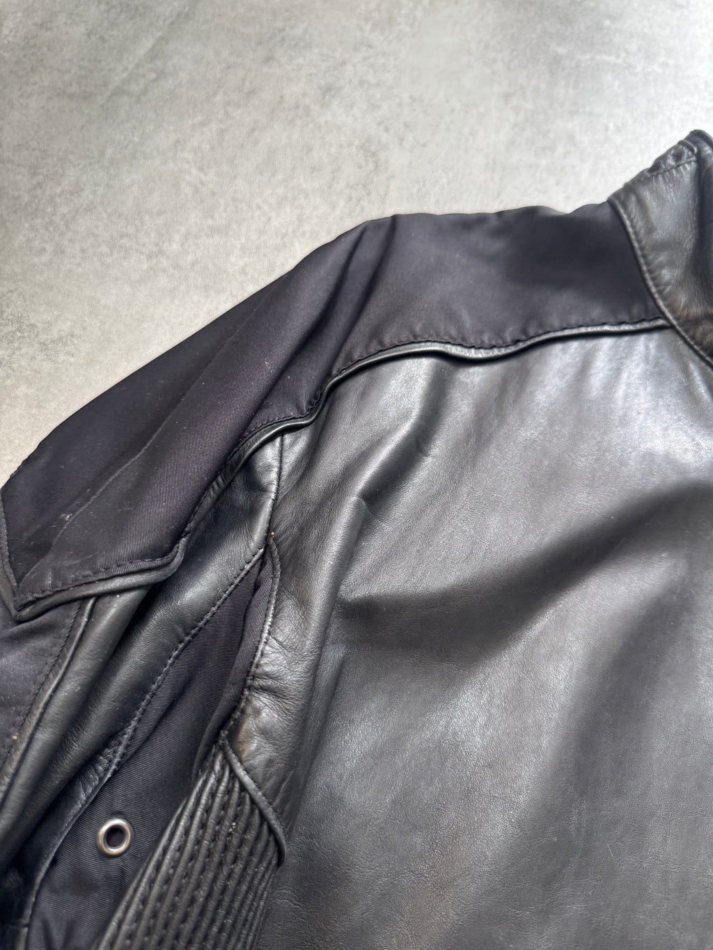 SS2005 Emporio Armani Technical Hybrid Leather Jacket
