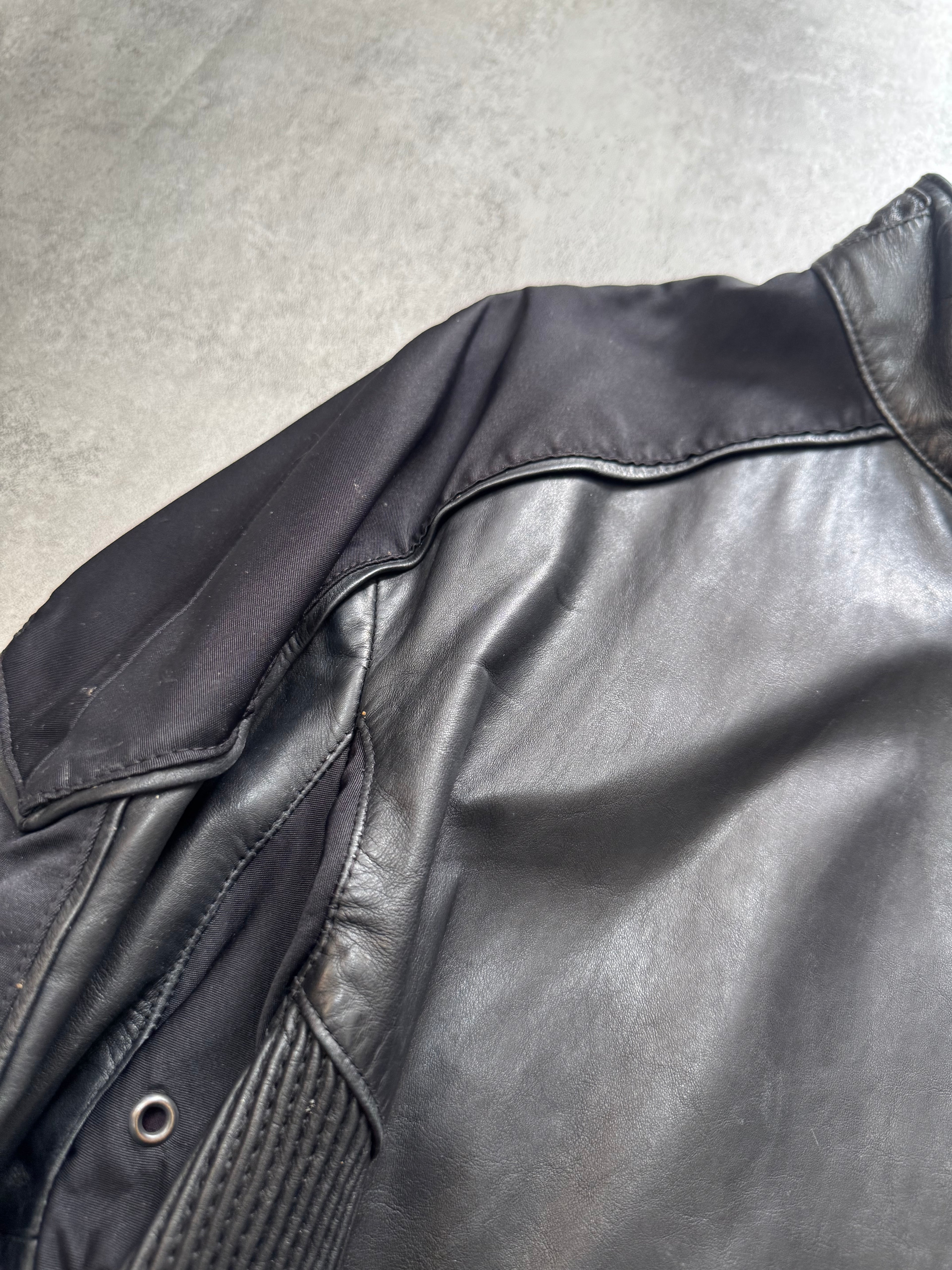 SS2005 Emporio Armani Technical Hybrid Leather Jacket