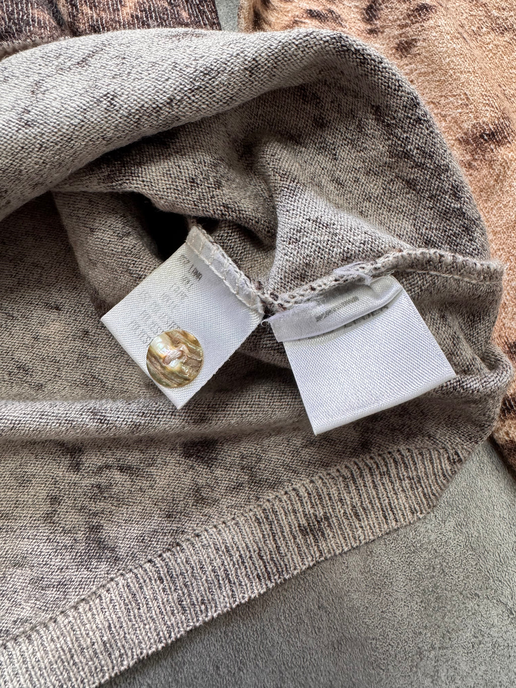 FW1999 Roberto Cavalli Cow Tornado Wool Cardigan Sweater
