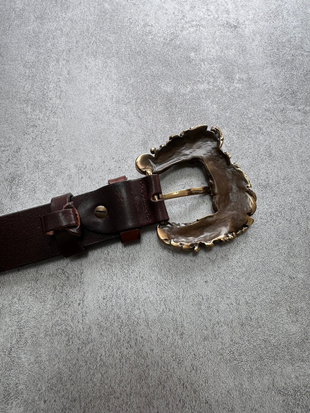 Cavalli Class Molding Buckle Leather Belt