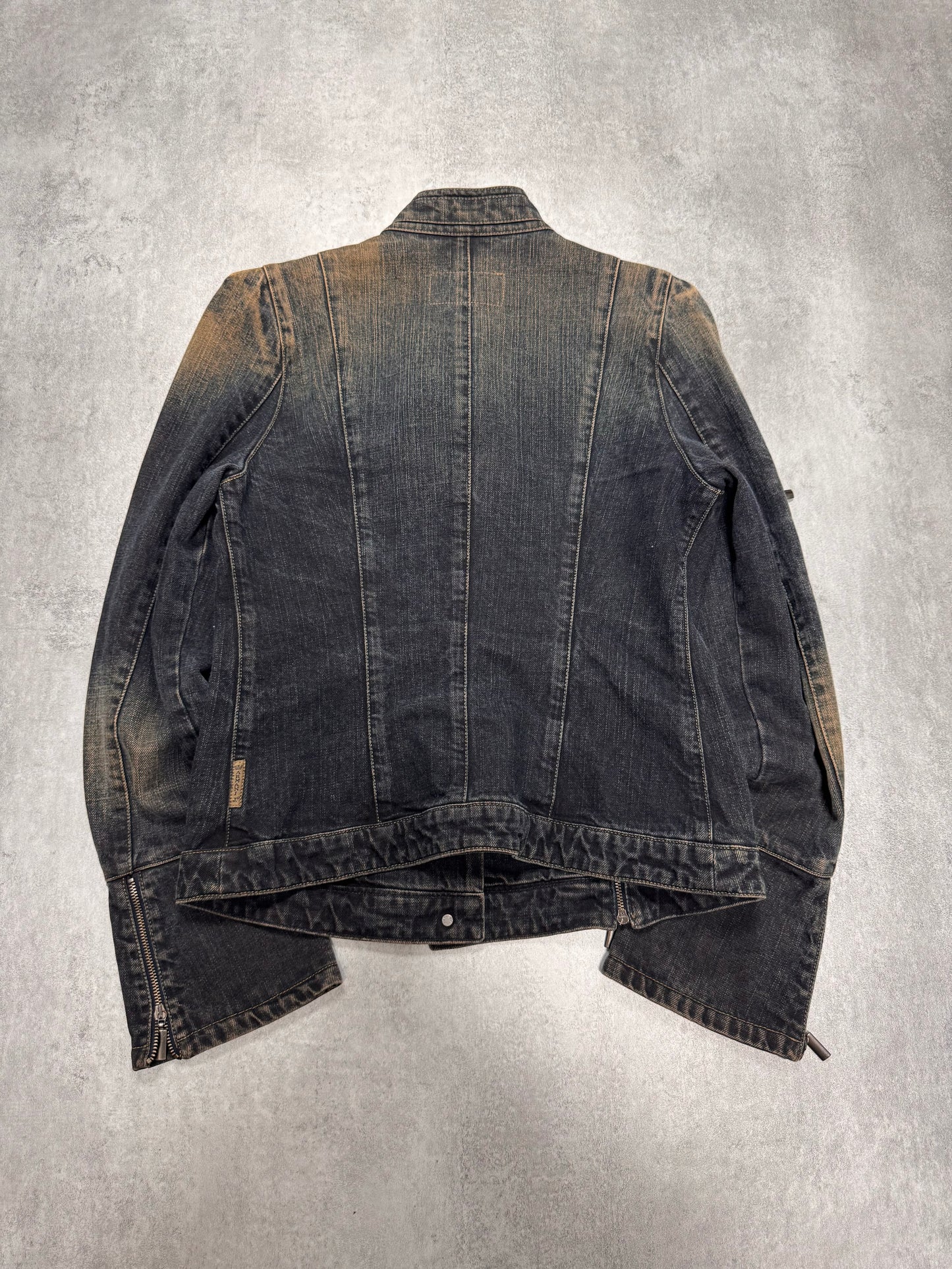 2000s Armani Samurai Faded Denim Jacket (XS)