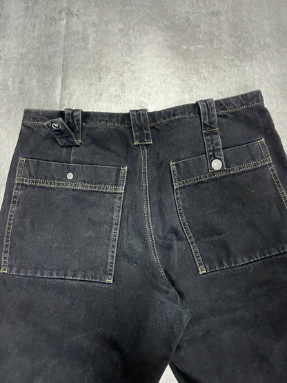 2000s Armani Navy Cargo Pants (M)