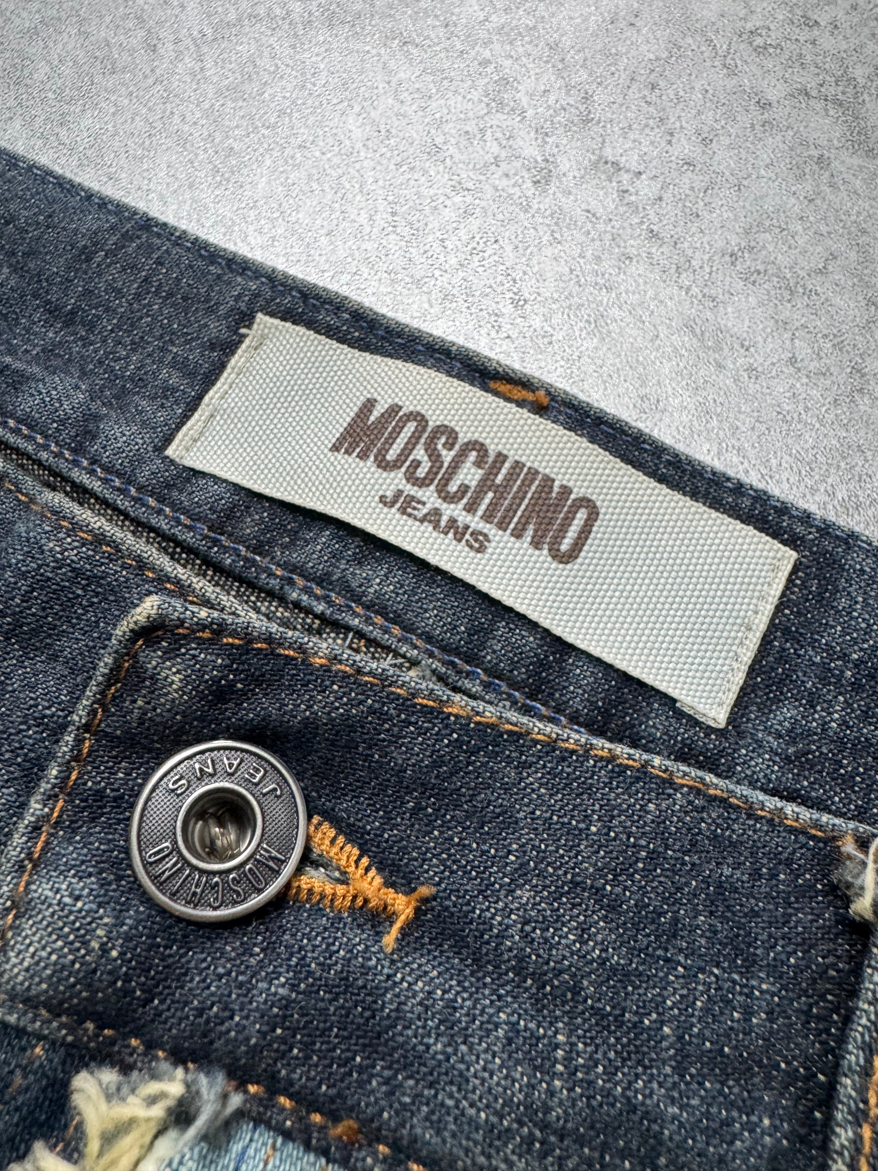 2000s Moschino Layered Faded Denim Jacket & Jeans Set