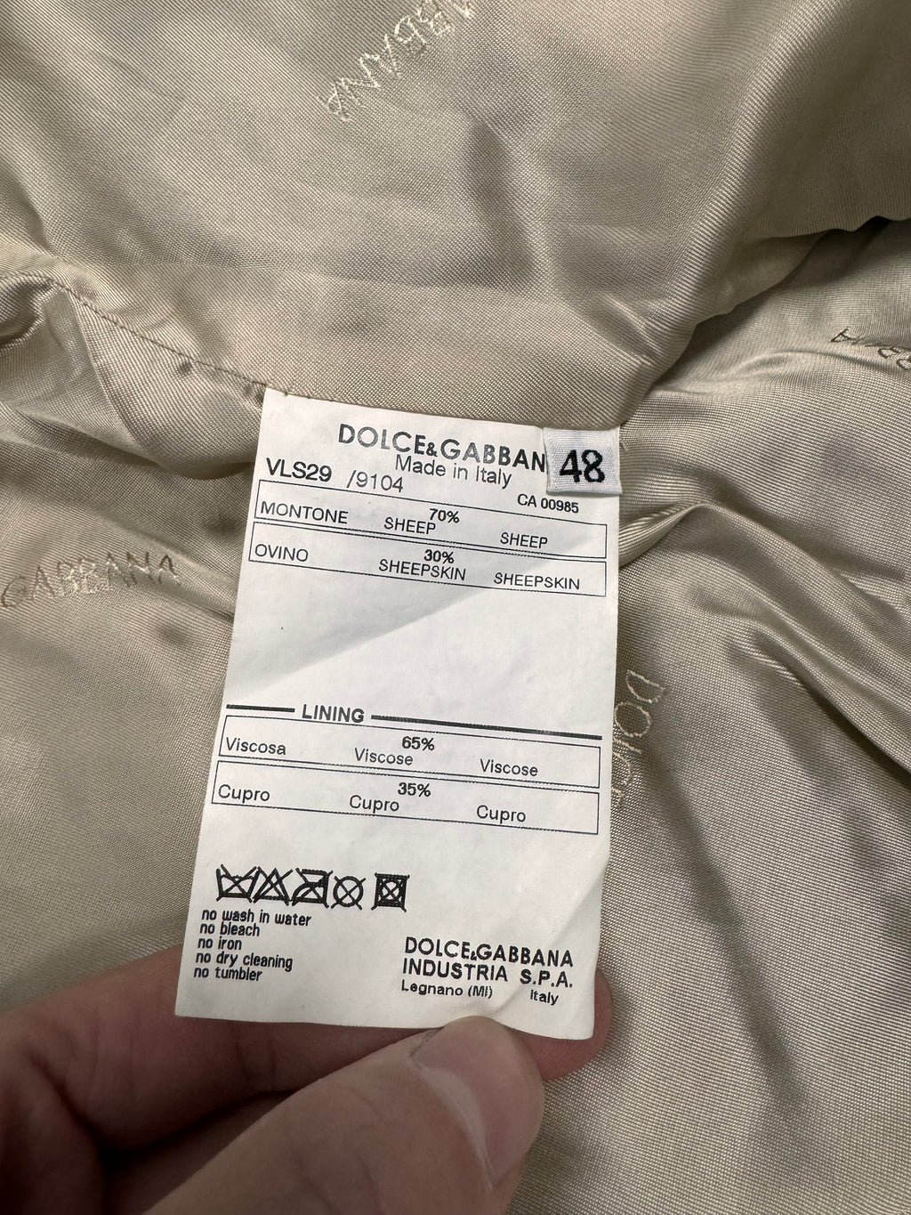 SS2004 Dolce & Gabbana Paneled Racer Leather Jacket (S/M)