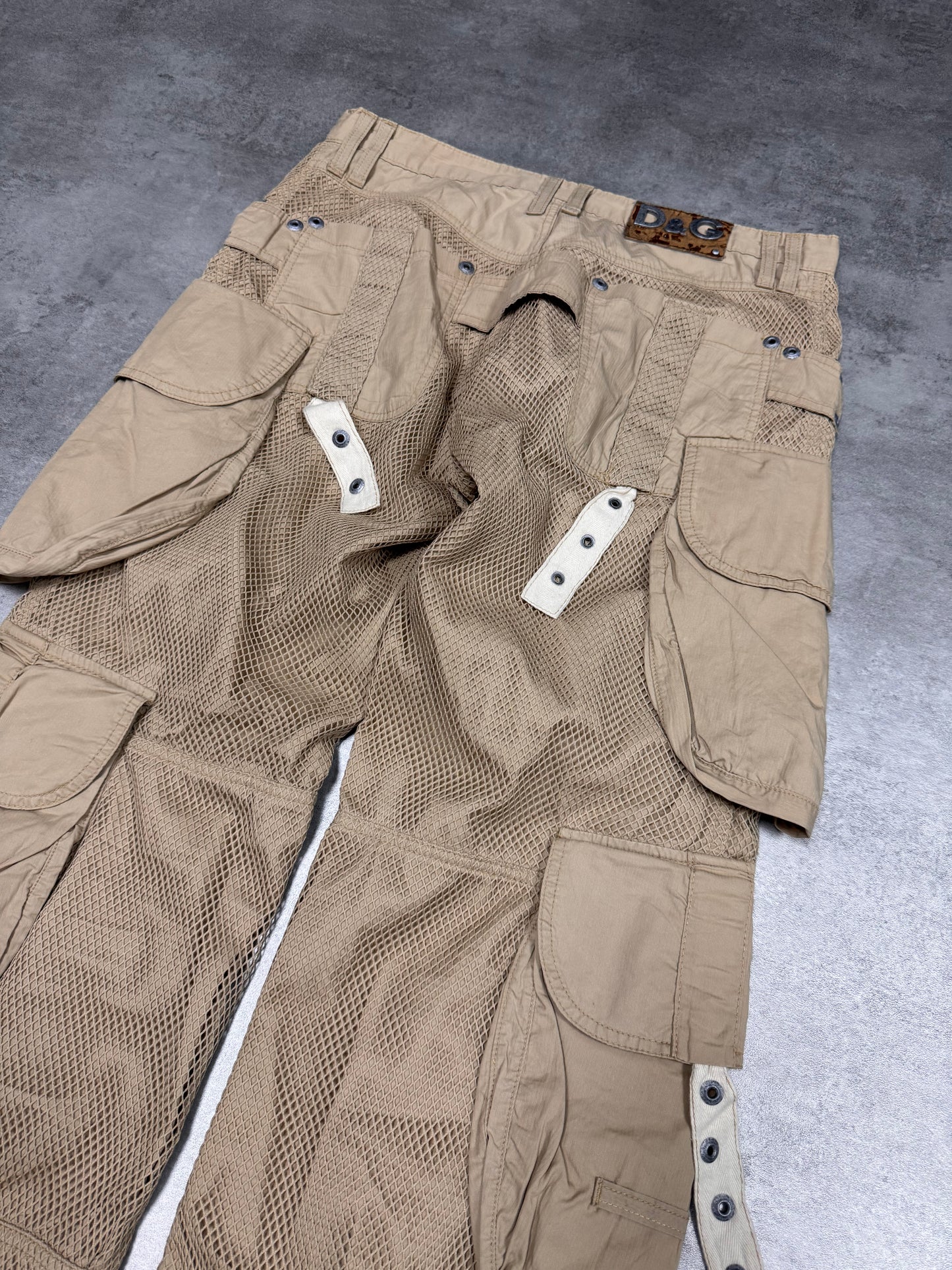 SS2004 Dolce & Gabbana Bondage Parachute Cargo Pants (M)