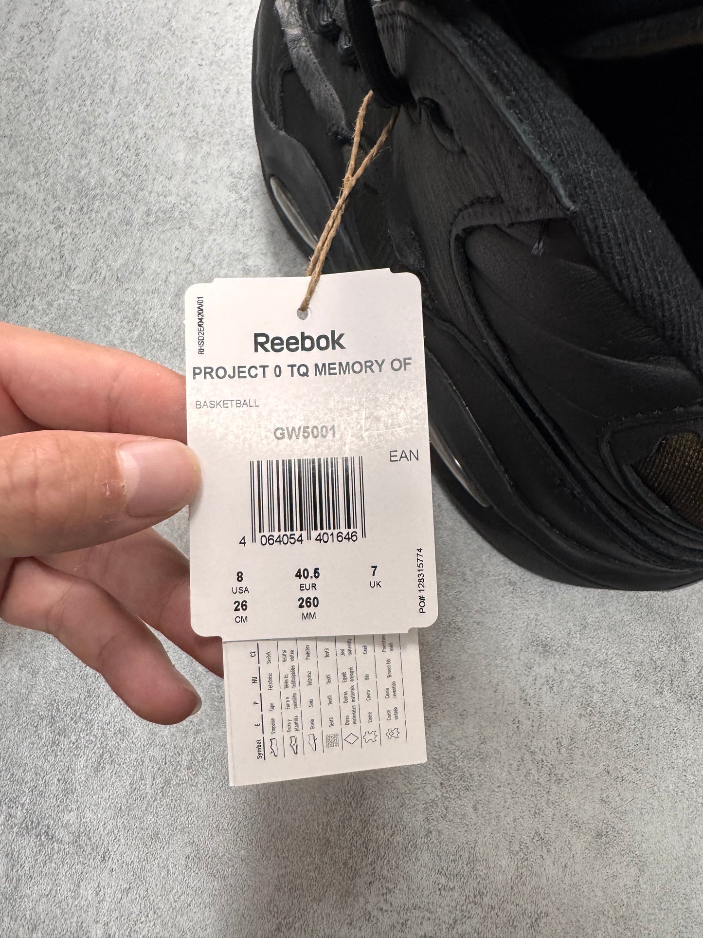 Reebok x Maison Margiela Question Mid Black Sneakers (40,5eu/us8)