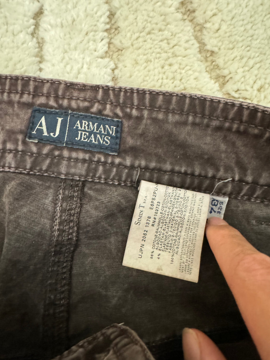 FW2019 Armani Brown Wash Wide Pants (L/XL)