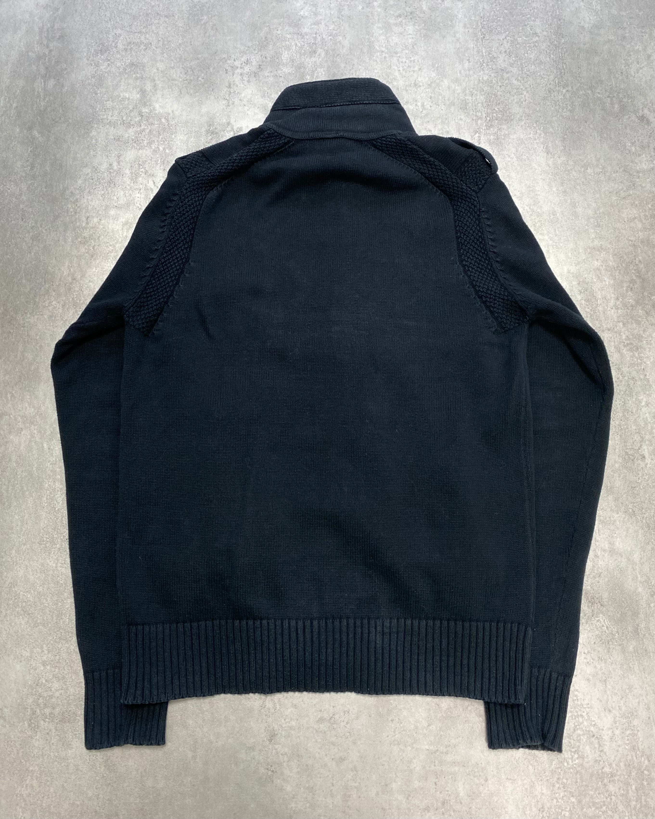 Armani Class Navy 拉链毛衣（L）