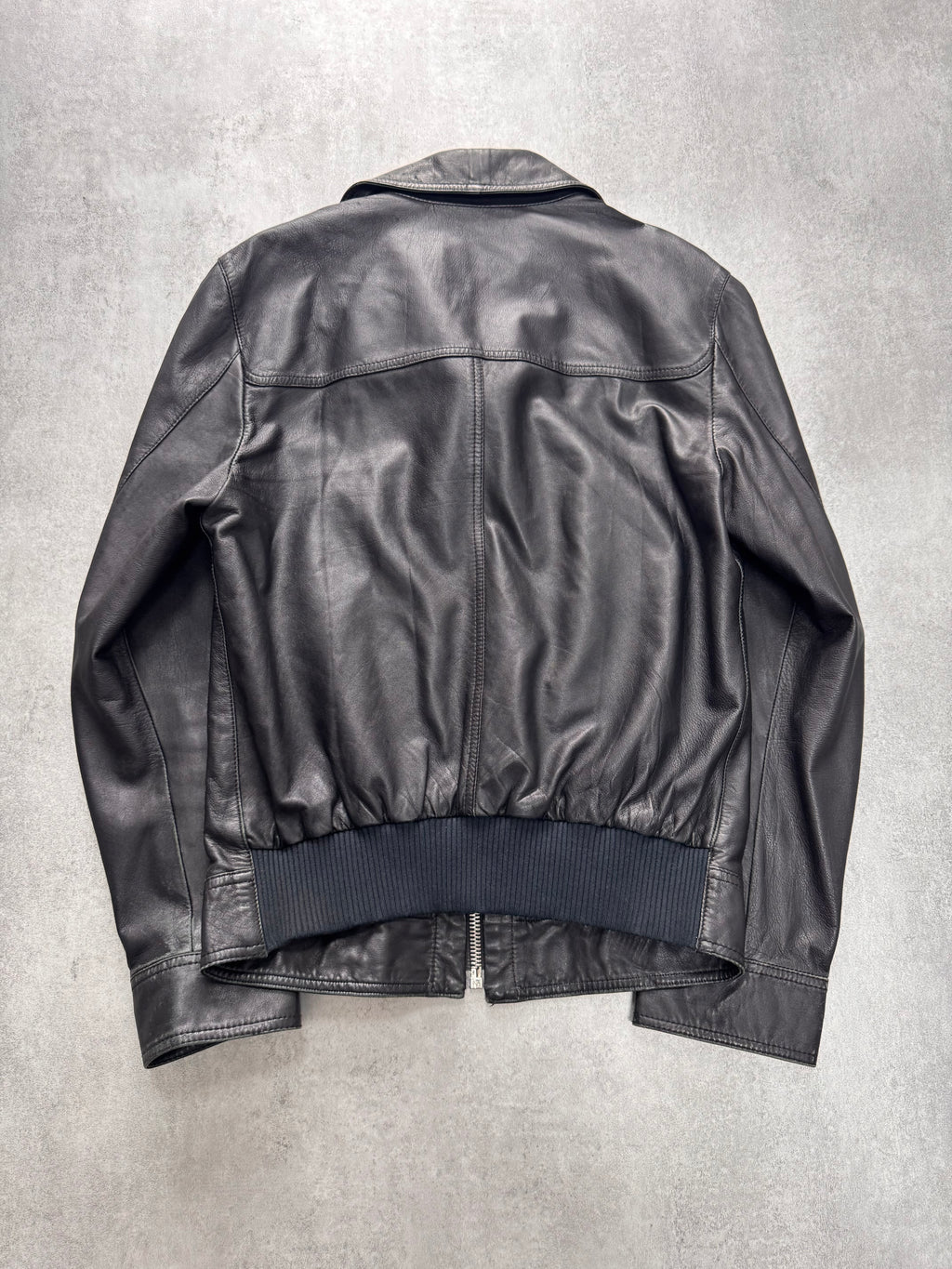 2000s Dolce & Gabbana Spy Black Leather Jacket