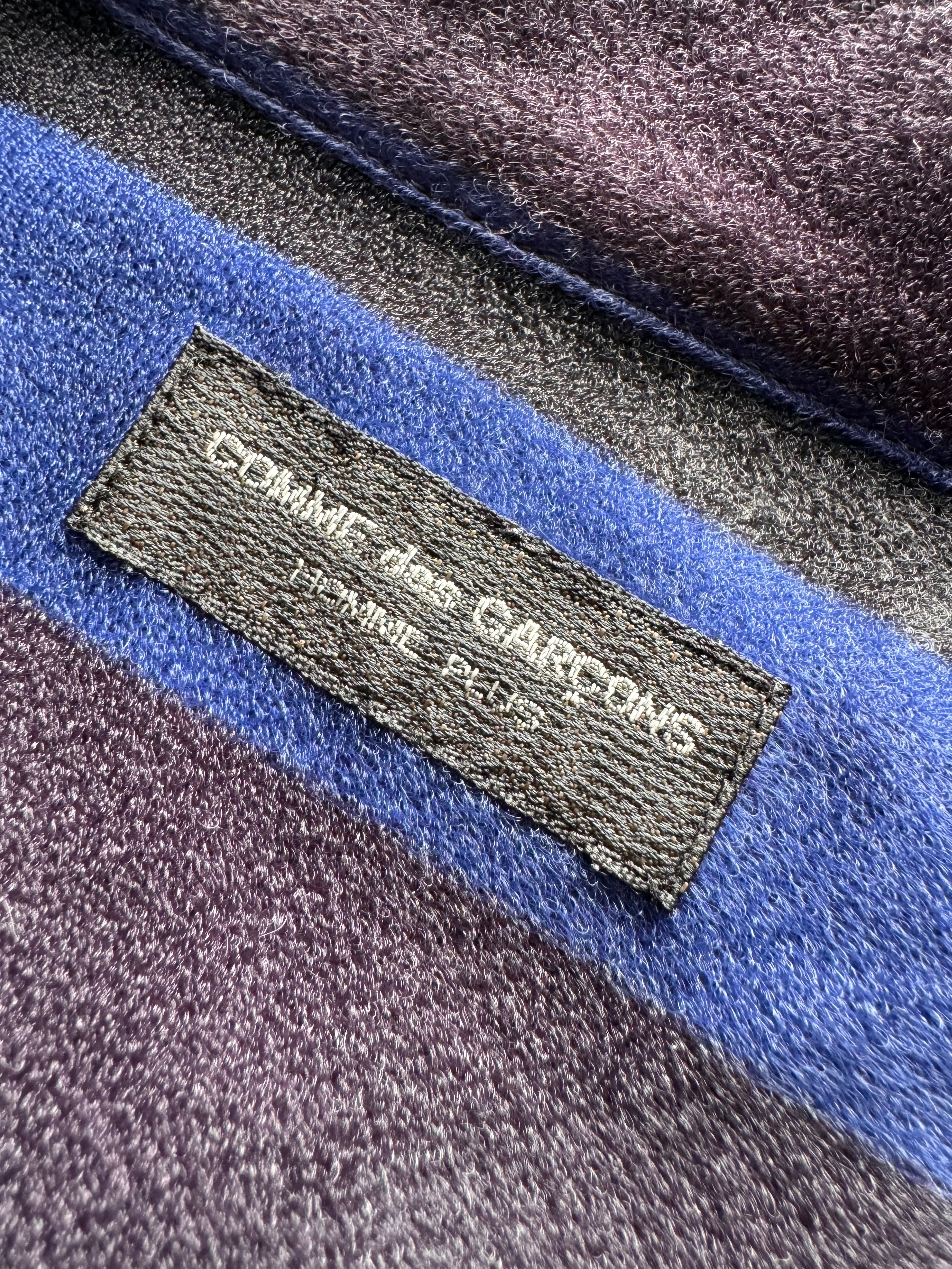 SS1996 Comme Des Garçons Homme Plus Striped Velvet Shirt