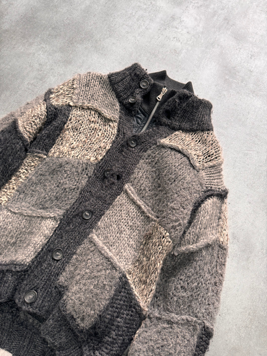 FW2008 Dolce & Gabbana Patched Wool Cardigan Jacket