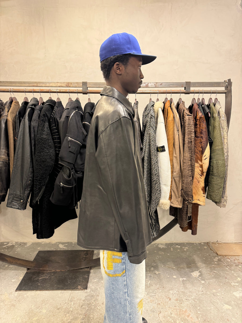 AW1996 Emporio Armani Black Leather Soft Italian Jacket (L/XL) - 4