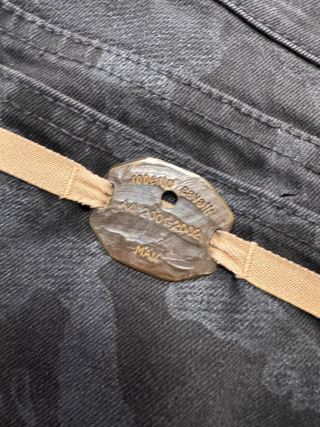 AW2001/02 Roberto Cavalli Black Crow Camouflage Pants