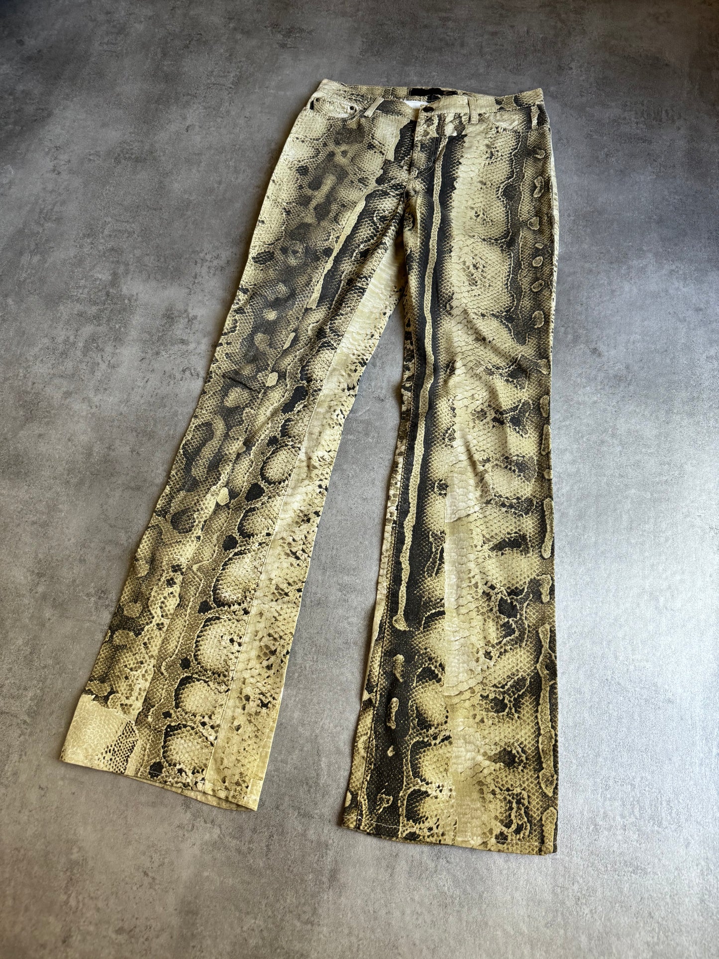 SS2006 Cavalli Funky Sand Python Pants (S) - 2