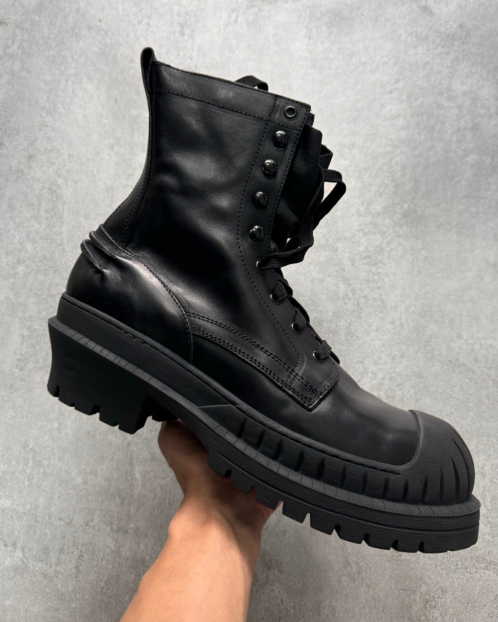 Acne Studios Trooper Black Ankle Boots
