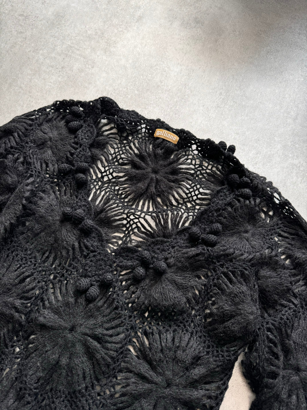 2000s Galliano Black Mohair Sweater