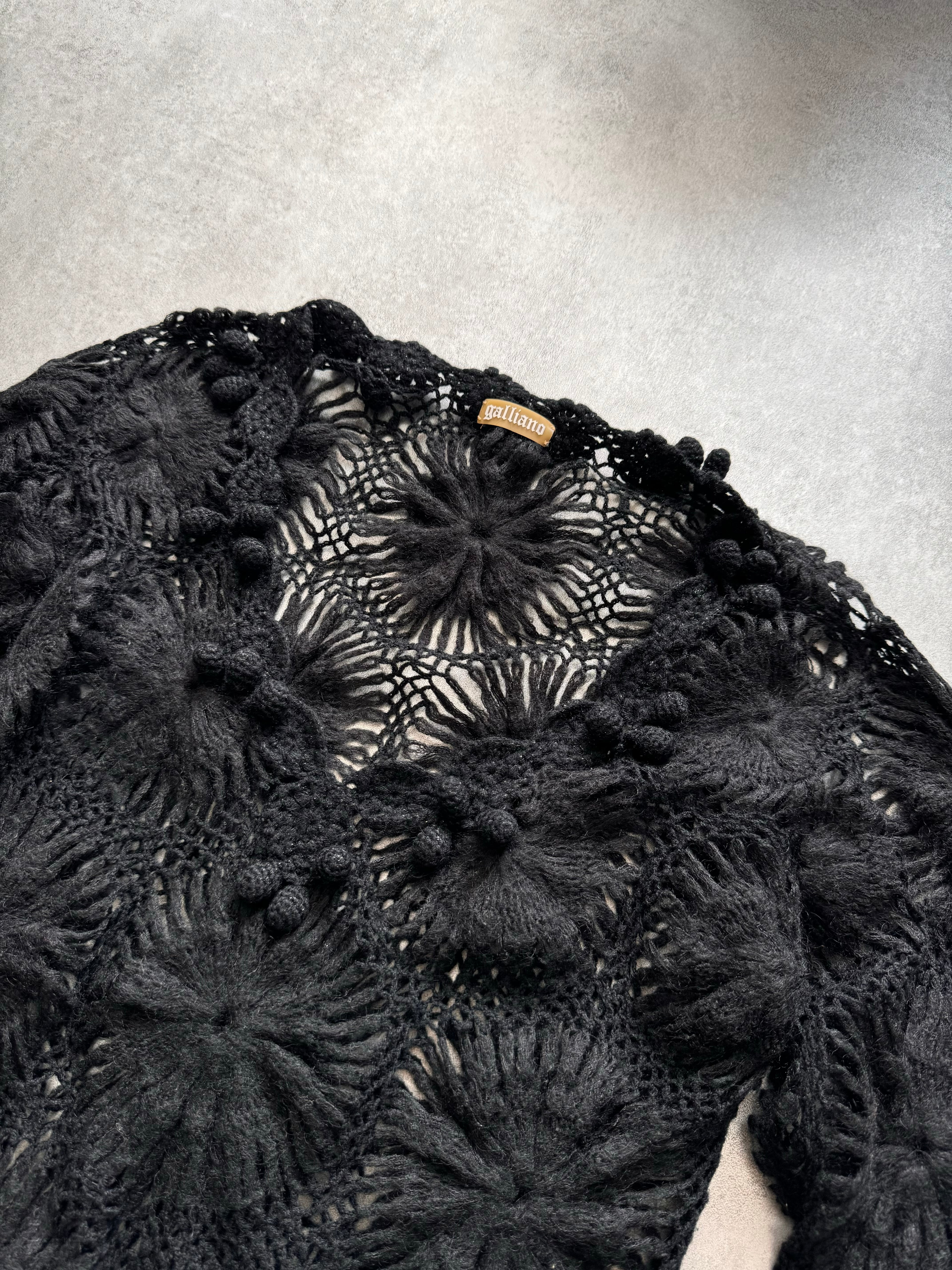 2000s Galliano Black Mohair Sweater