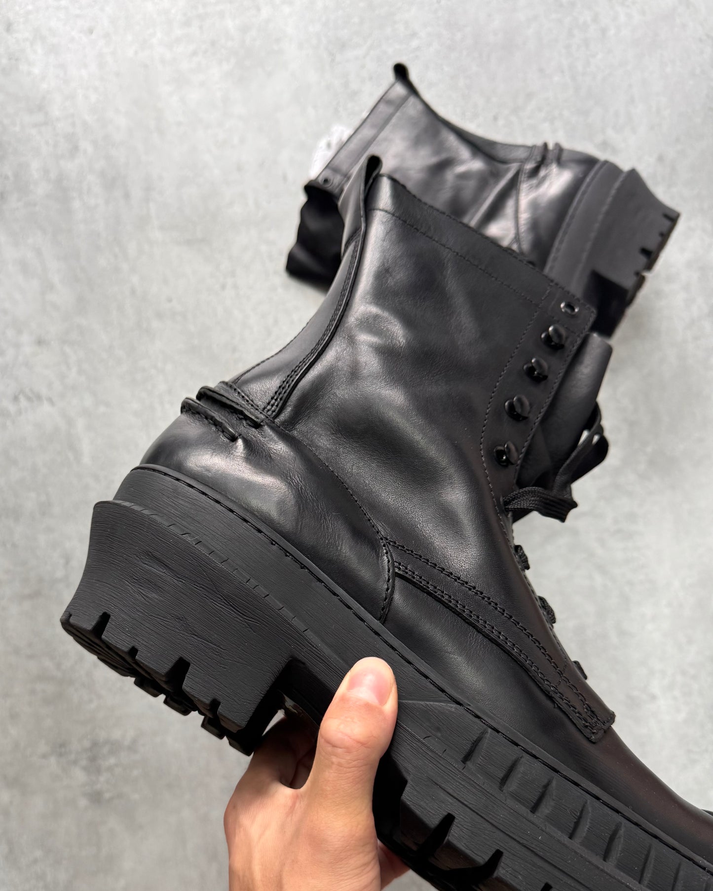 Acne Studios Trooper Black Ankle Boots (46eu/us12)