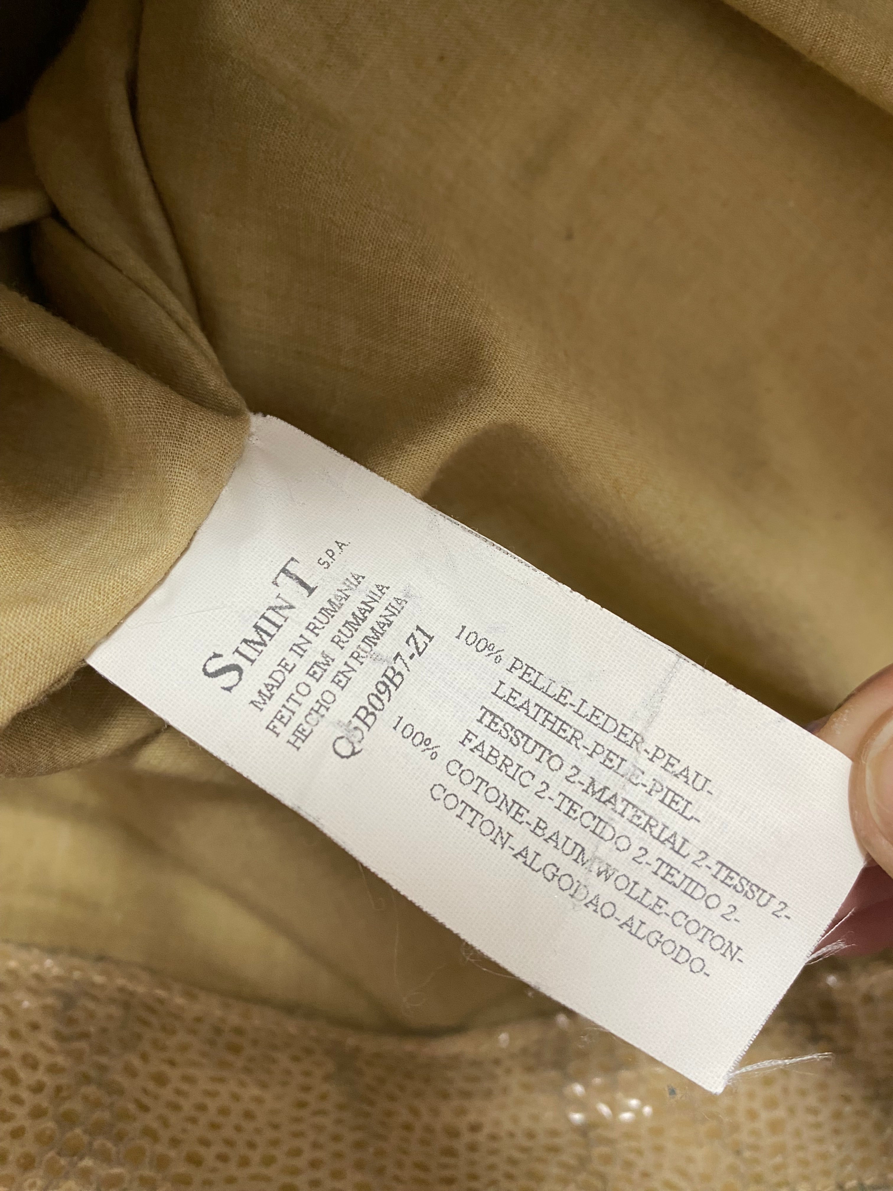 Armani 蛇皮效果沙色夹克 (XS)