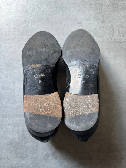 Prada Black Minimalist Leather Boots (40,5) - 8