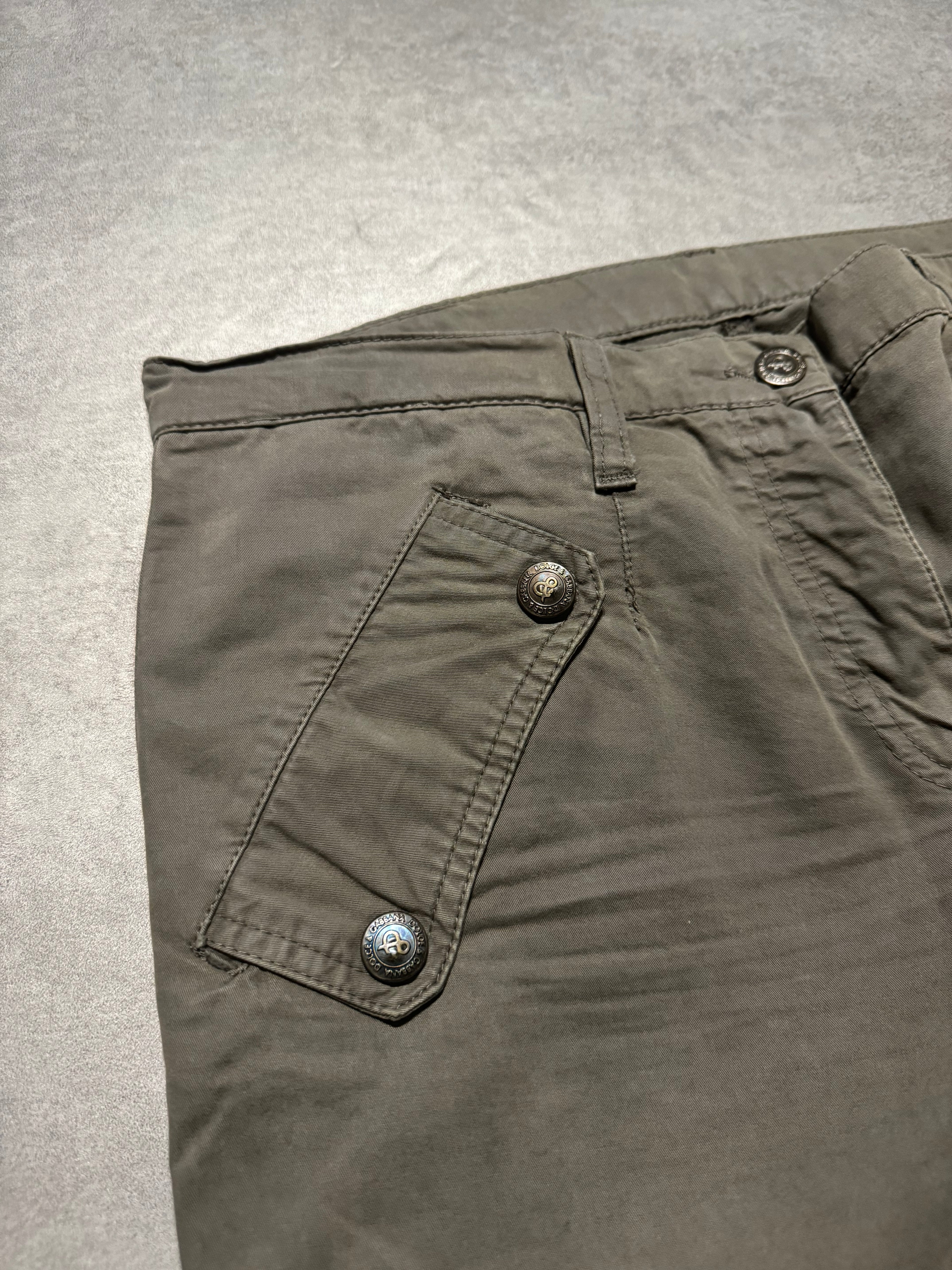 AW2004 Dolce & Gabbana Faded Multi Pockets Cargo Pants (M) - 8