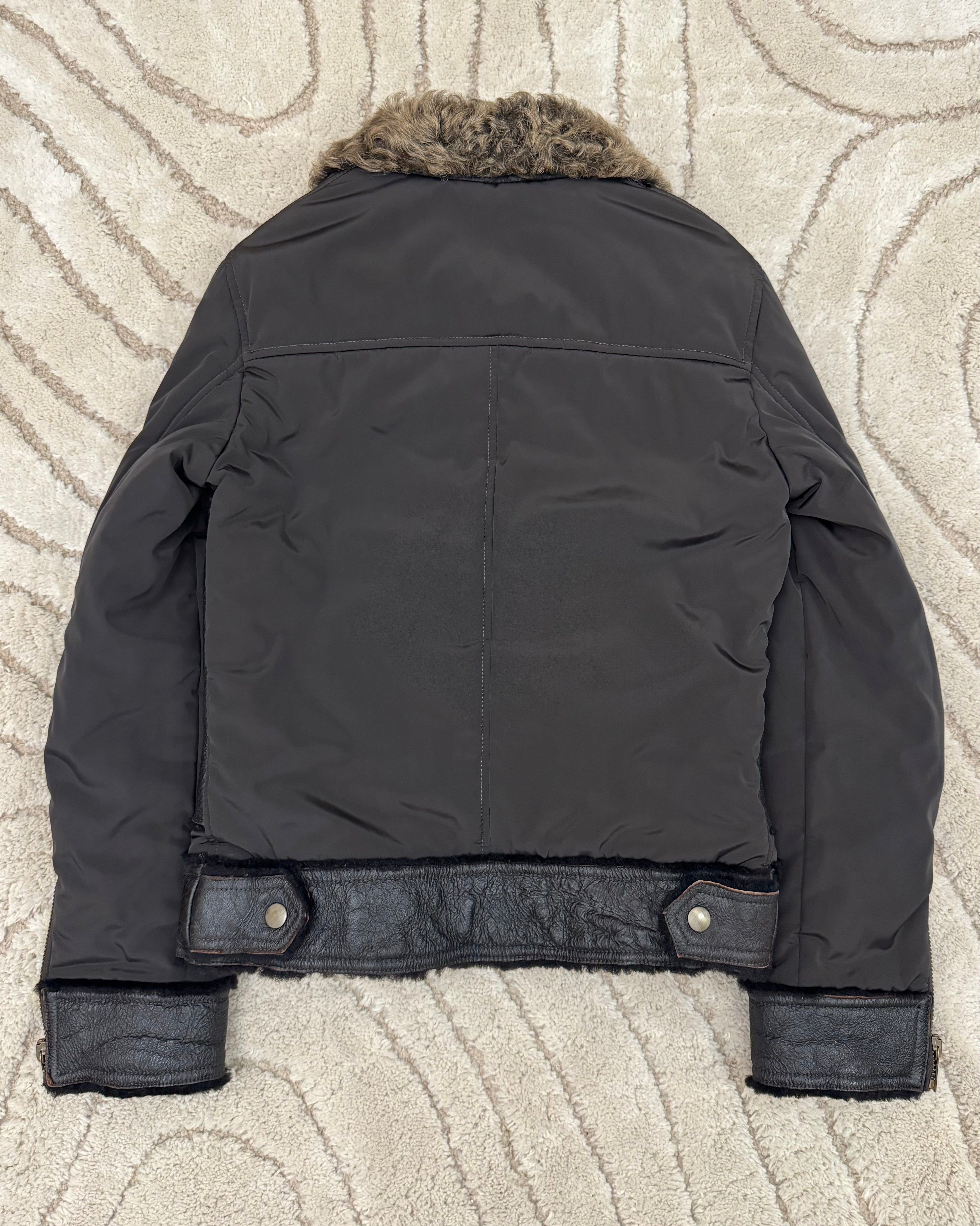 Dolce & Gabbana Shearling Hybrid Bomber Jacket (S)