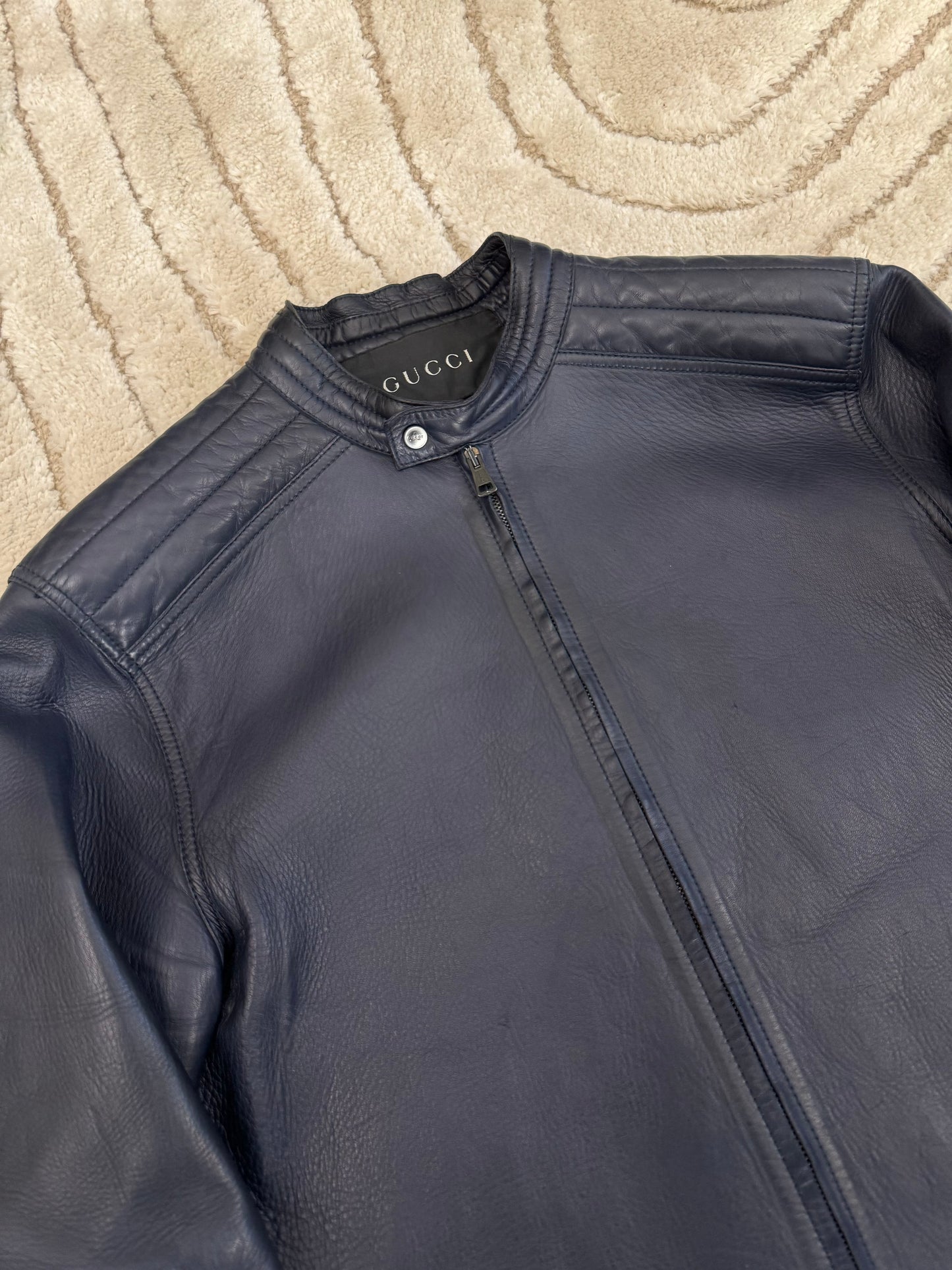 SS1999 Gucci Biker Leather Jacket by Tom Ford (M)