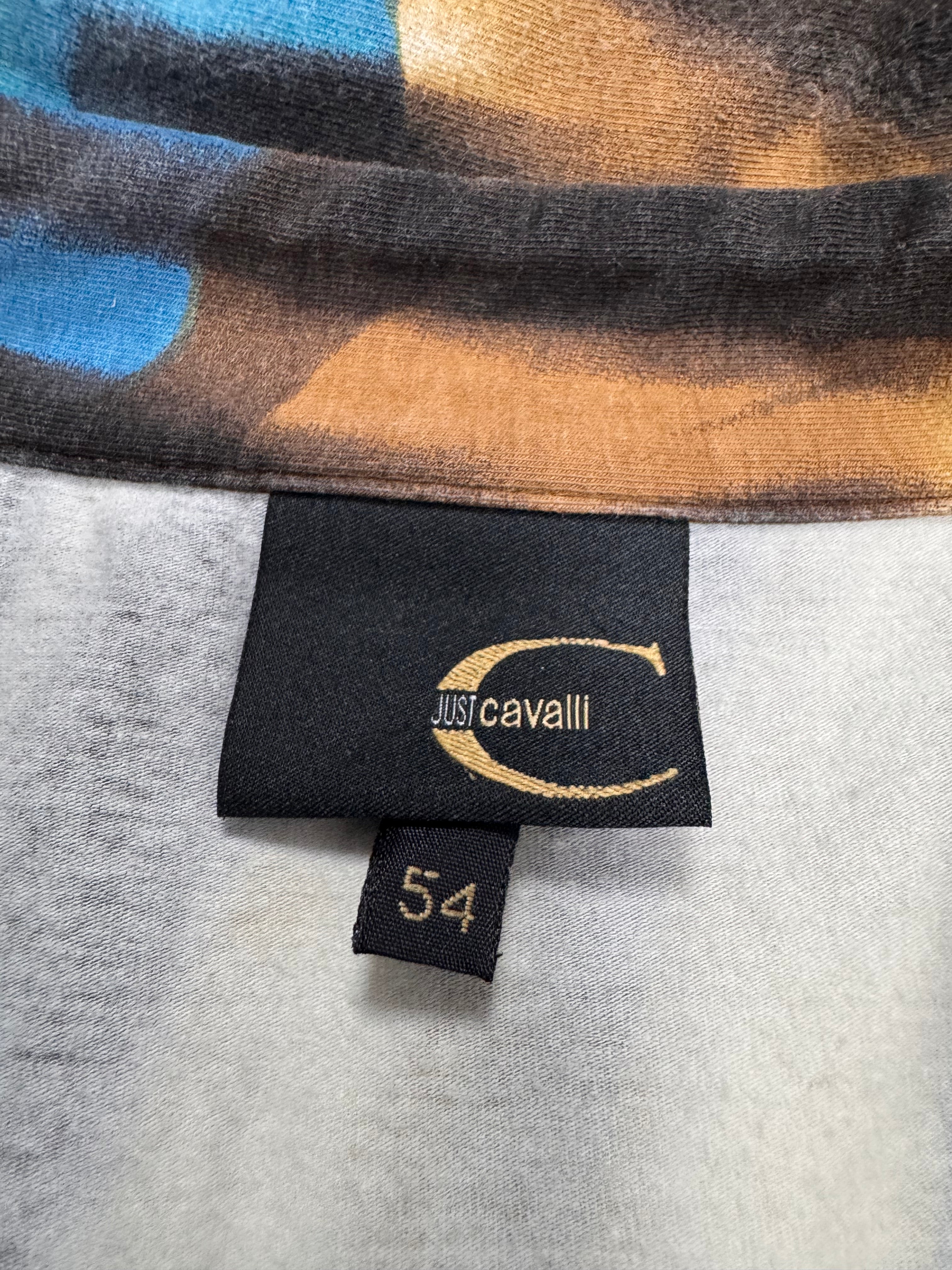 SS2002 Just Cavalli Psychedelic Hallucination Blue Flowers Shirt