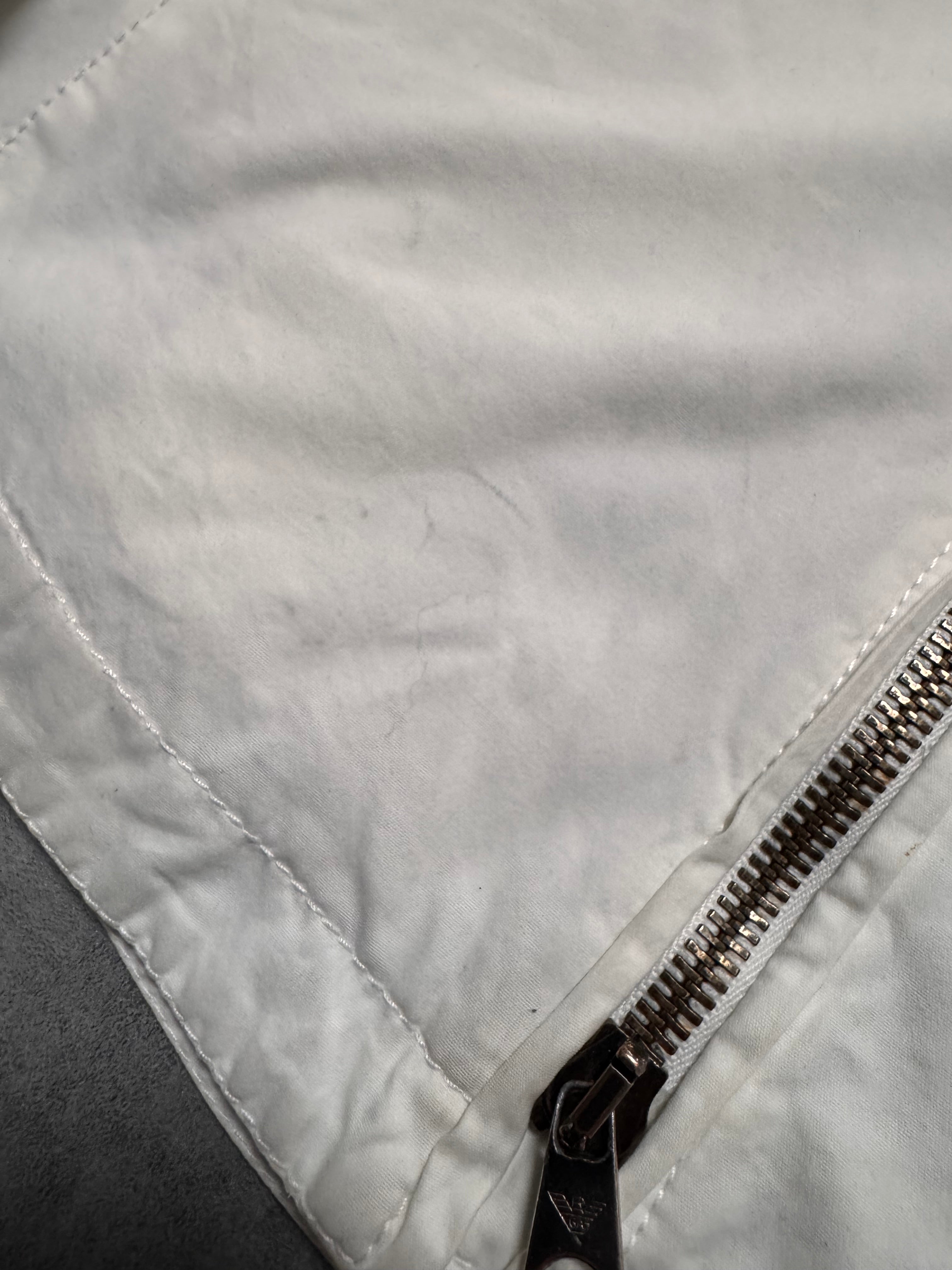 1990s Emporio Armani Snow White Double Zipper Jacket