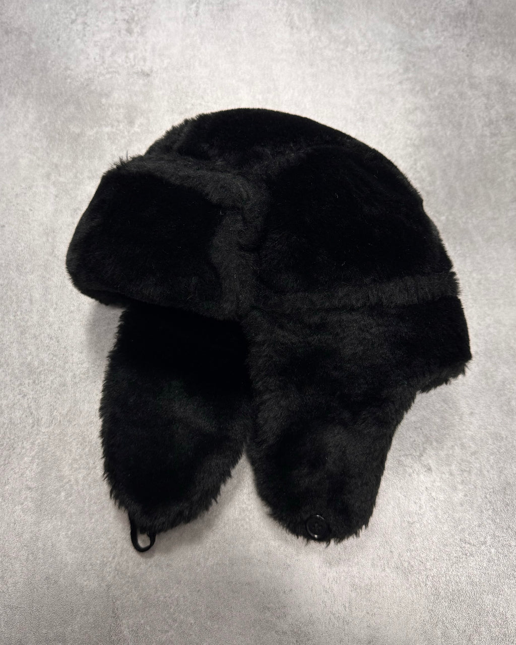 2000s Dolce & Gabbana Black Faux Fur Chapka