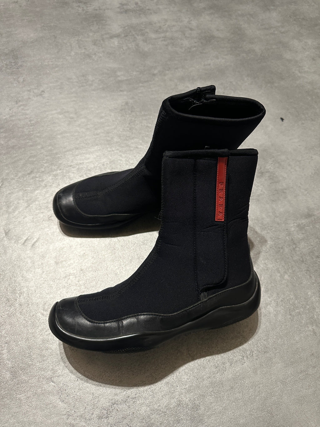 2000s Prada Luna Rossa Sport Black Boots