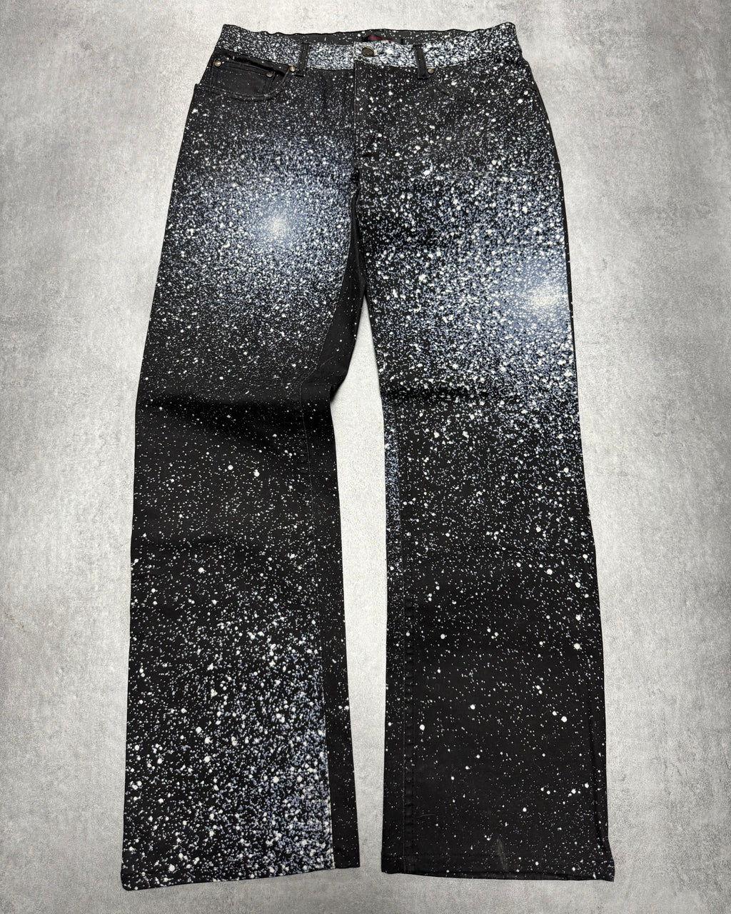 2000s Roberto Cavalli Galaxy White Expansion Pants