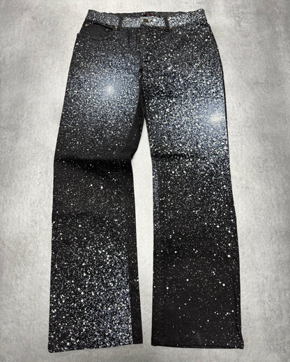 2000s Roberto Cavalli Galaxy White Expansion Pants (S)