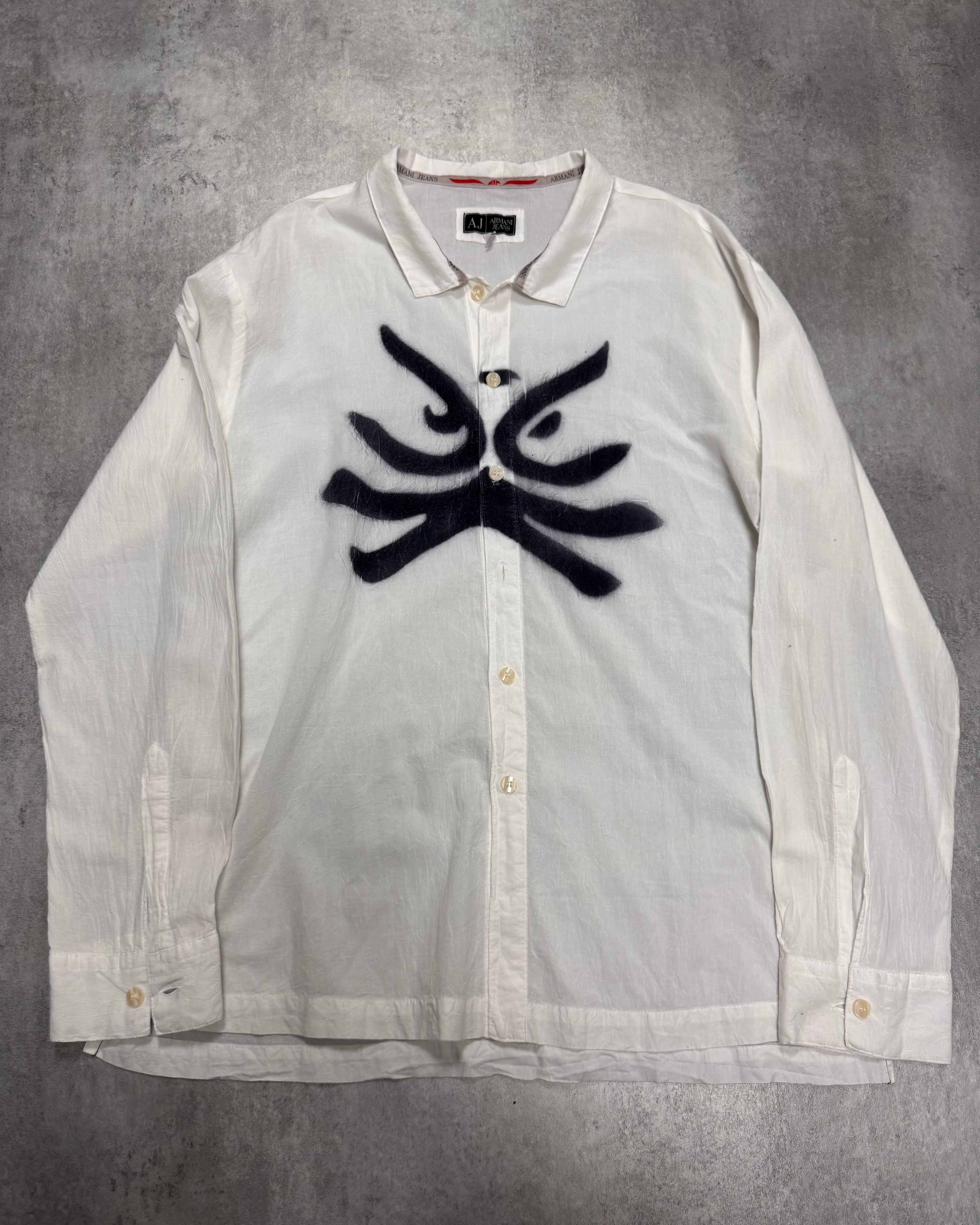 2000s Armani Asian Tag White Shirt