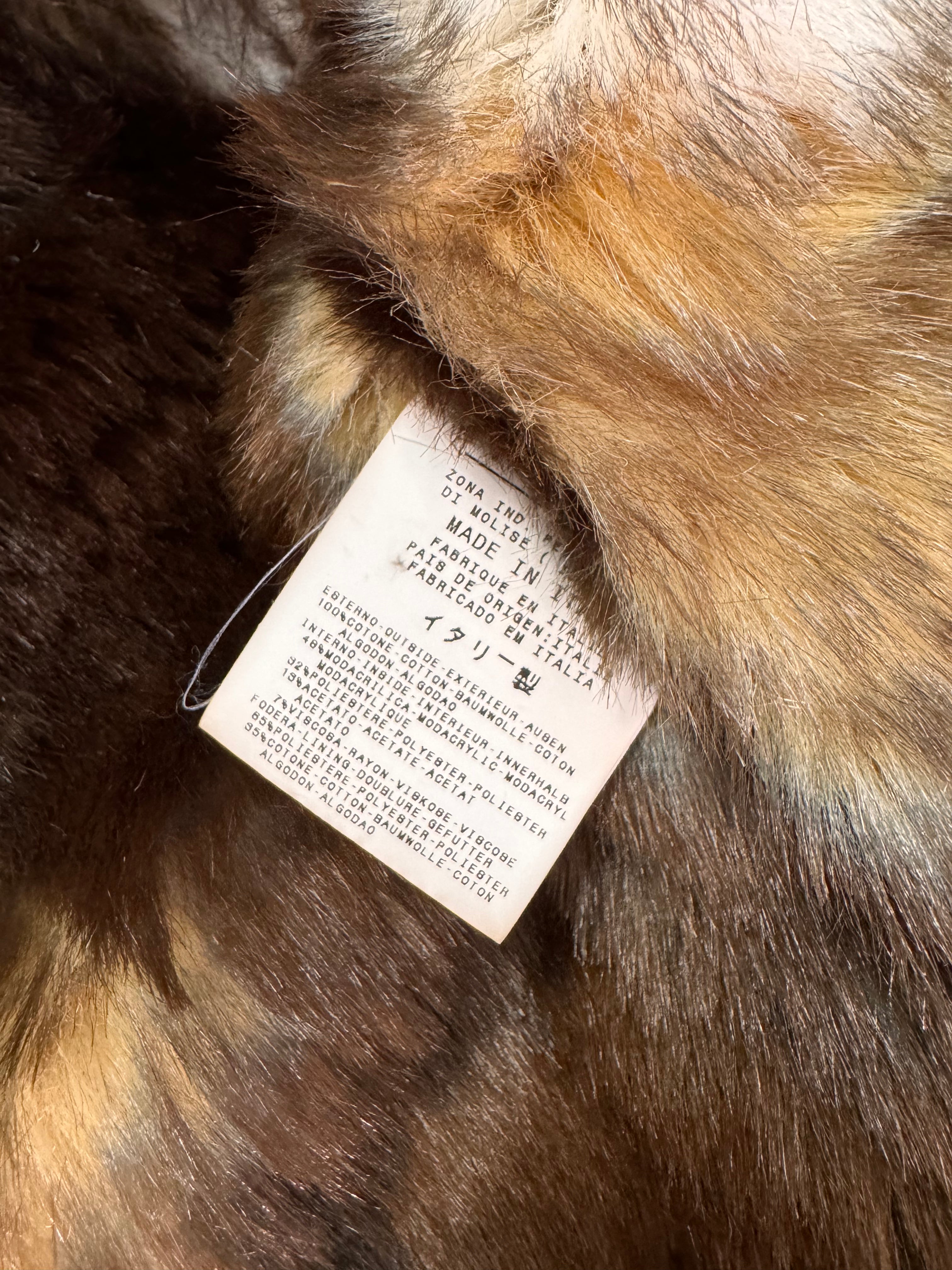 FW2001 Dolce & Gabbana Fur Striped Corduroy Jacket (M)