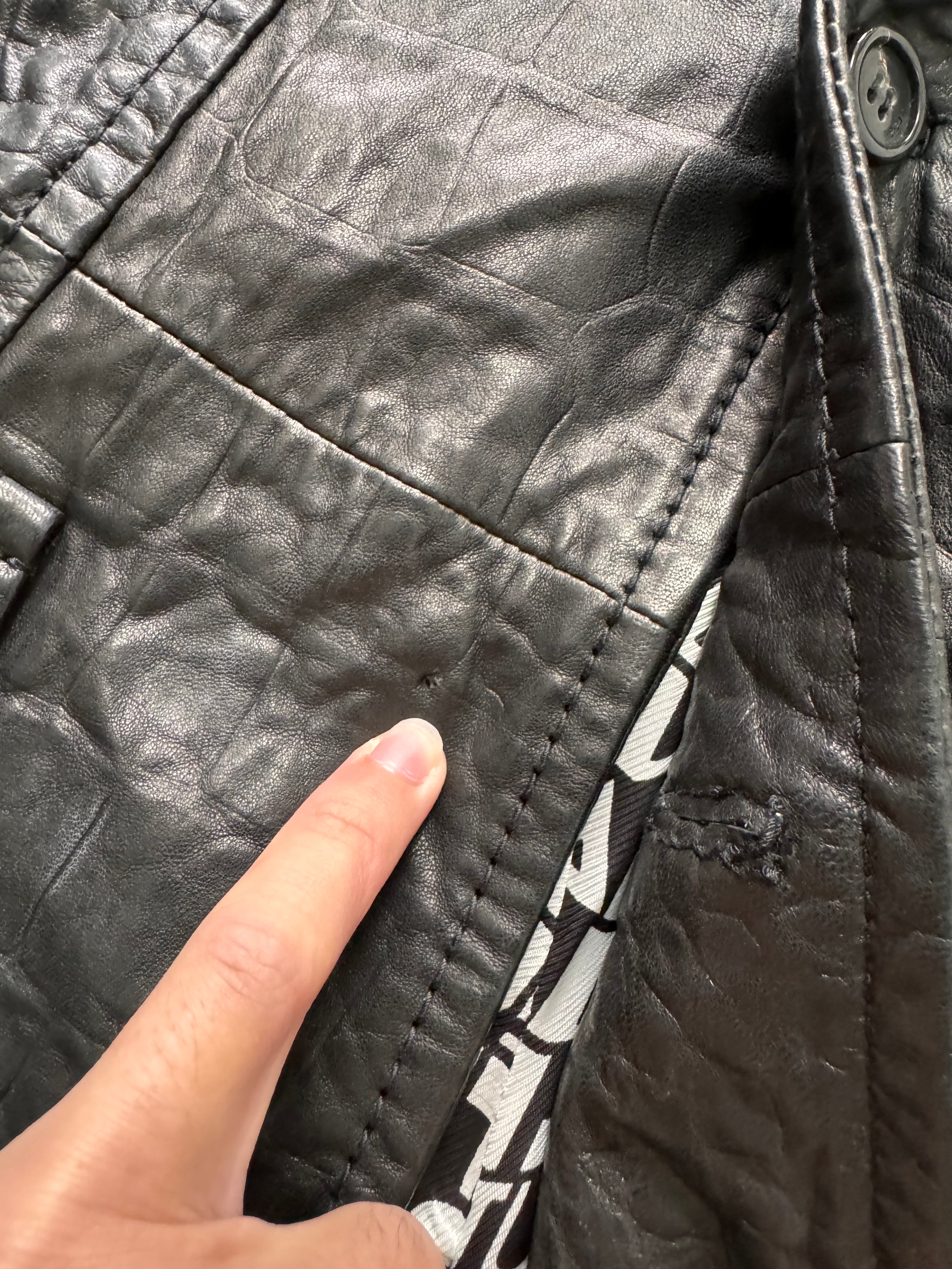 SS2009 Cavalli Crocodile Effect Leather Jacket