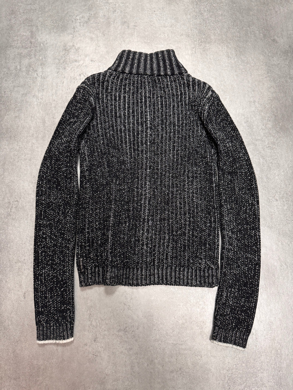 2000s Armani Blue Knitted Buttoned Sweater