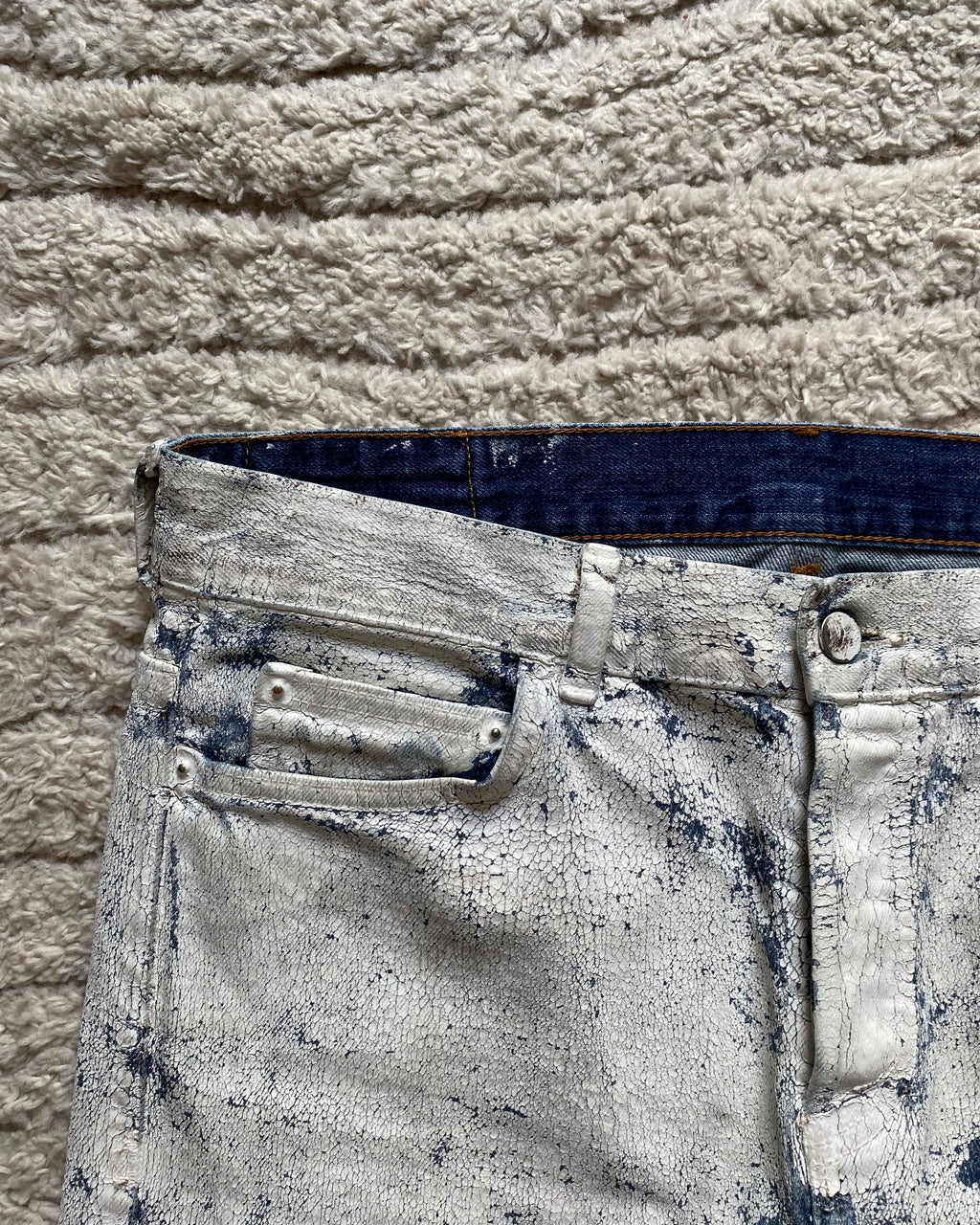 SS04 Maison Margiela x H&M White Painted Jeans RE-EDITION (M)