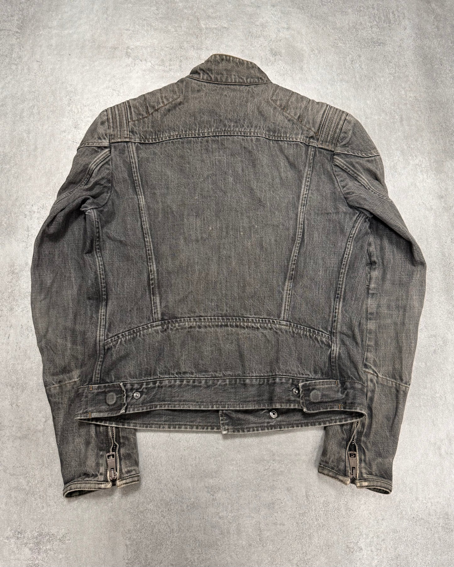 SS2002 Gucci Biker Pro Denim Jacket by Tom Ford (S)