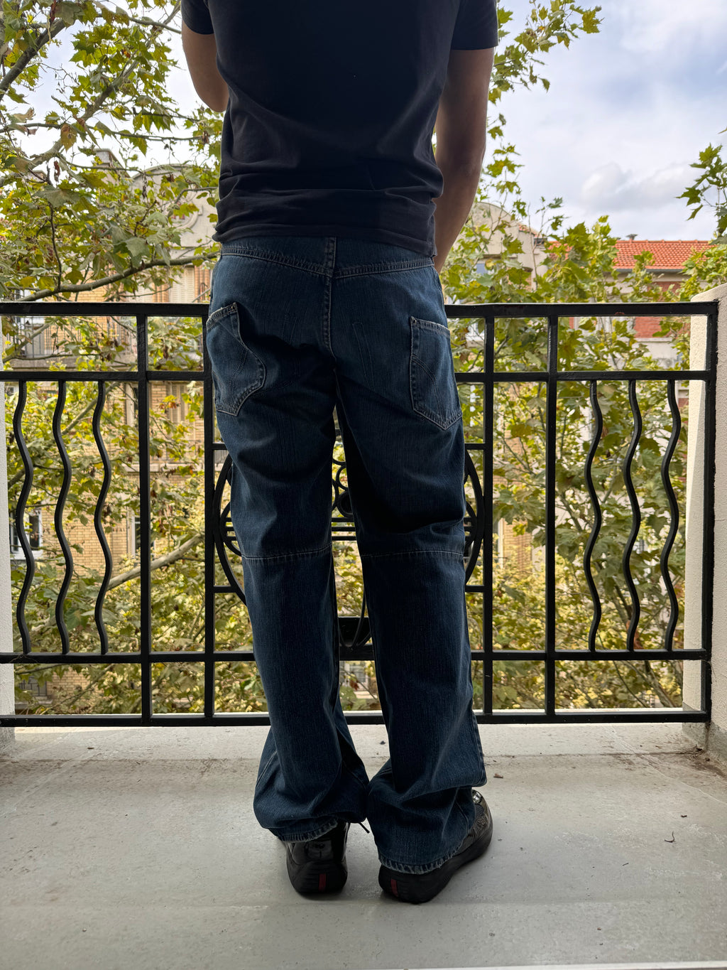 AW2003 Dolce & Gabbana Cargo Blue Denim Worker Jeans