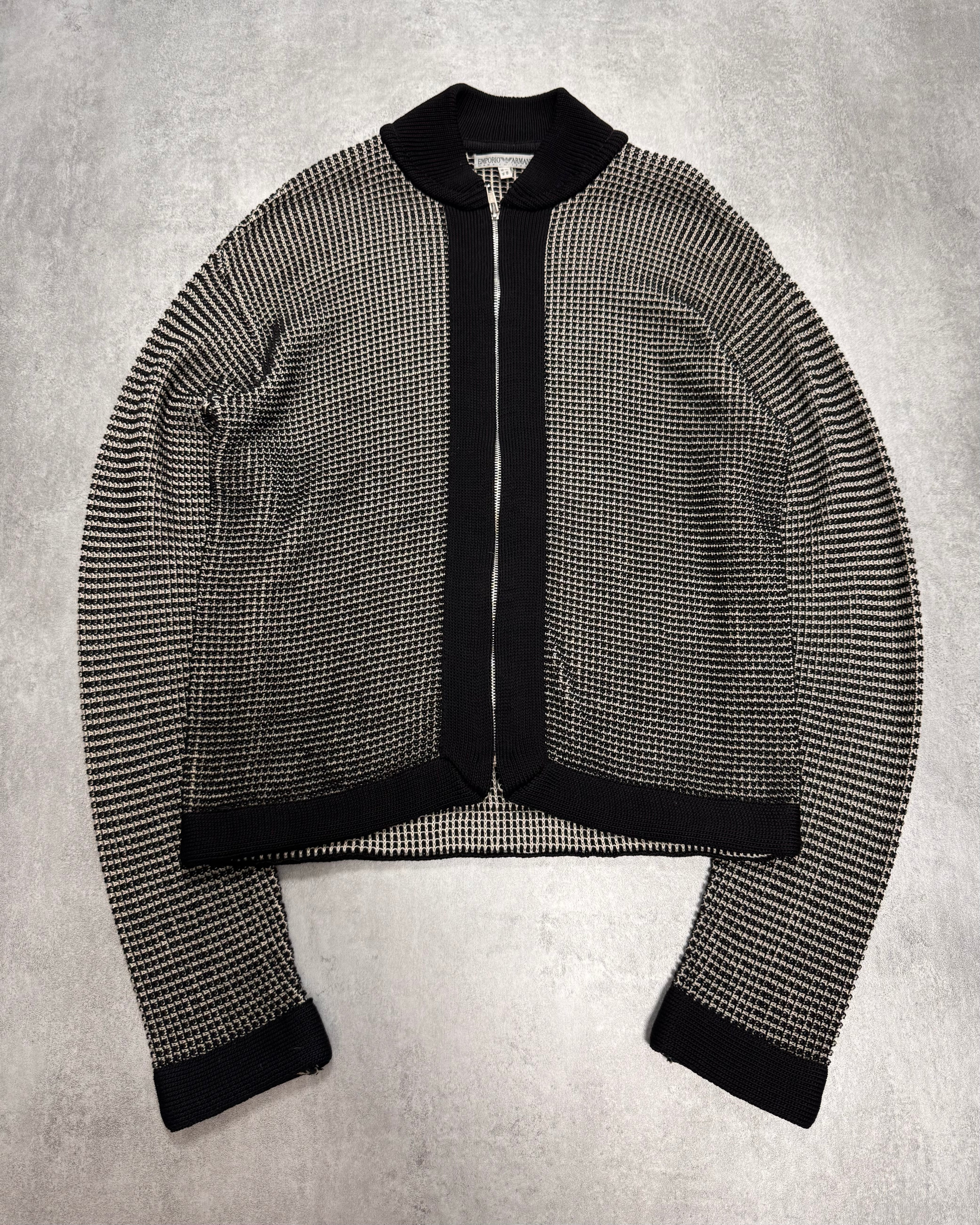 1990s Emporio Armani Bicolor Zip-Up